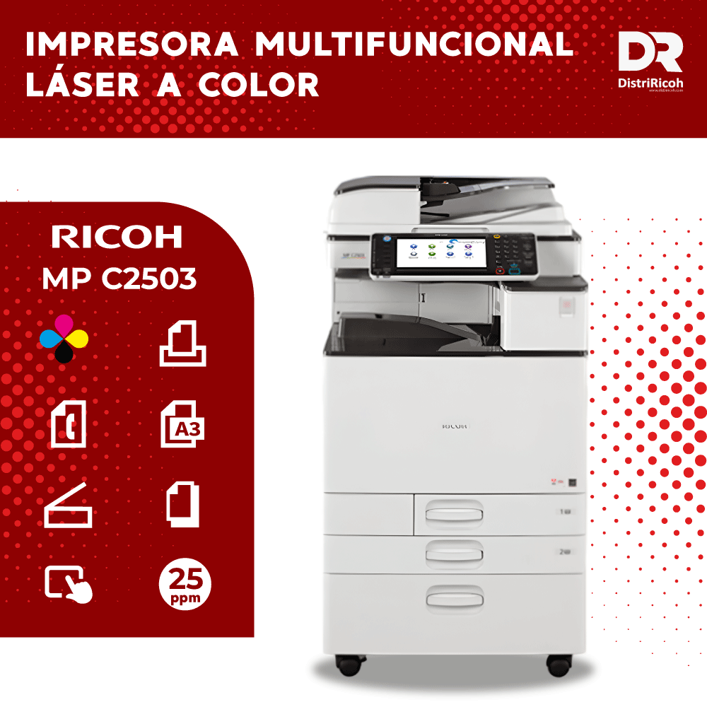 RICOH MP C2503 con garantia 12 meses