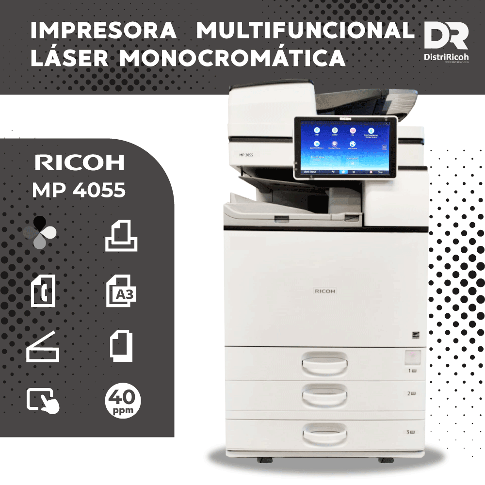 Ricoh Aficio MP 4055 Copiadora multifunción láser monocromática con garantia
