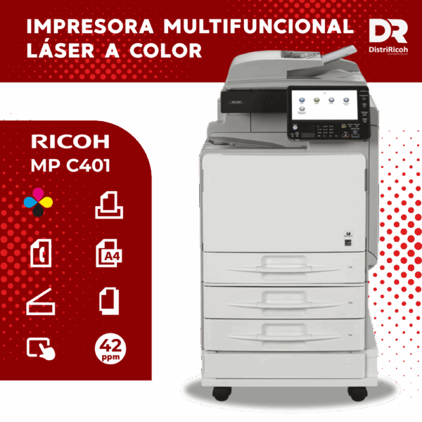 RICOH MP C401 con garantia 12 meses