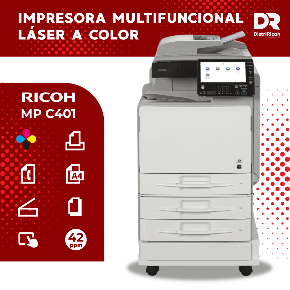RICOH MP C401 con garantia 12 meses