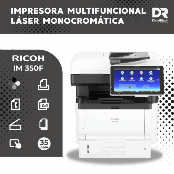 Ricoh im350f  garantia 12 meses
