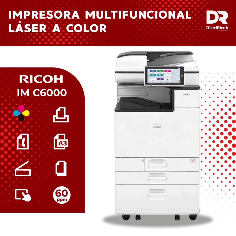 Ricoh IM C6000 con garantía de 12 meses