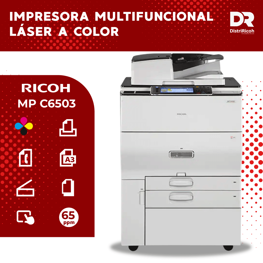 Ricoh MP C6503 con garantía de 12 meses