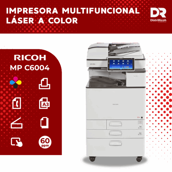 Ricoh MP C6004 con garantía de 12 meses