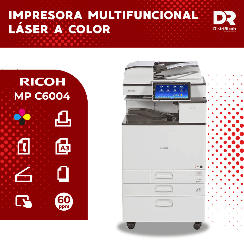 Ricoh MP C6004 con garantía de 12 meses