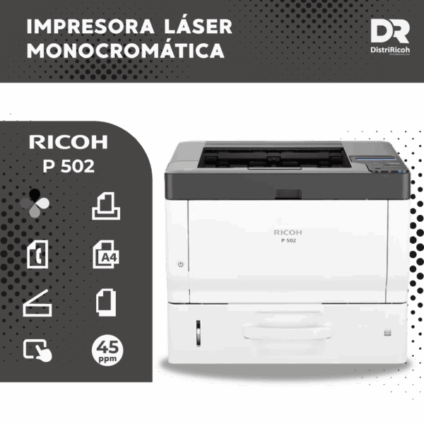 Ricoh P 502 con garantía de 12 meses