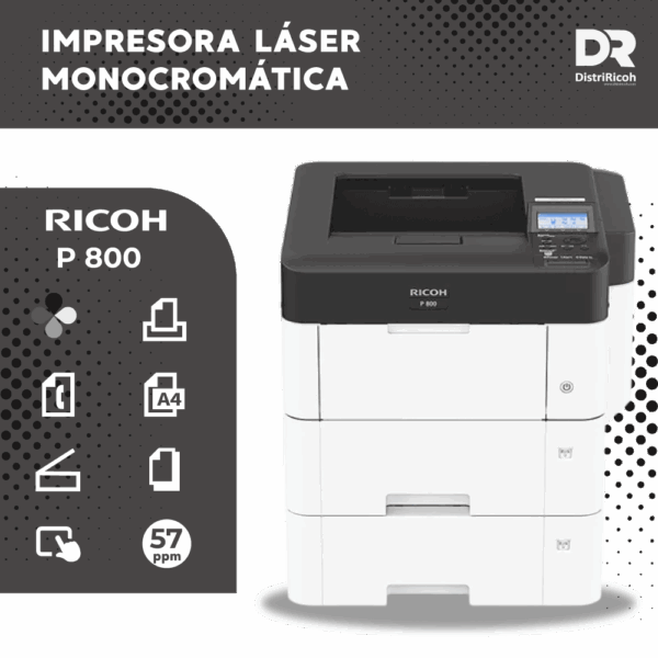 Ricoh P 800 con garantía de 12 meses