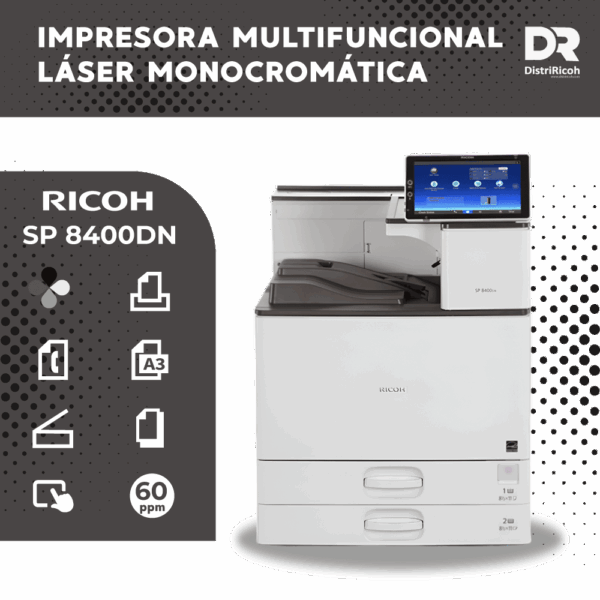 Ricoh SP 8400DN con garantía de 12 meses