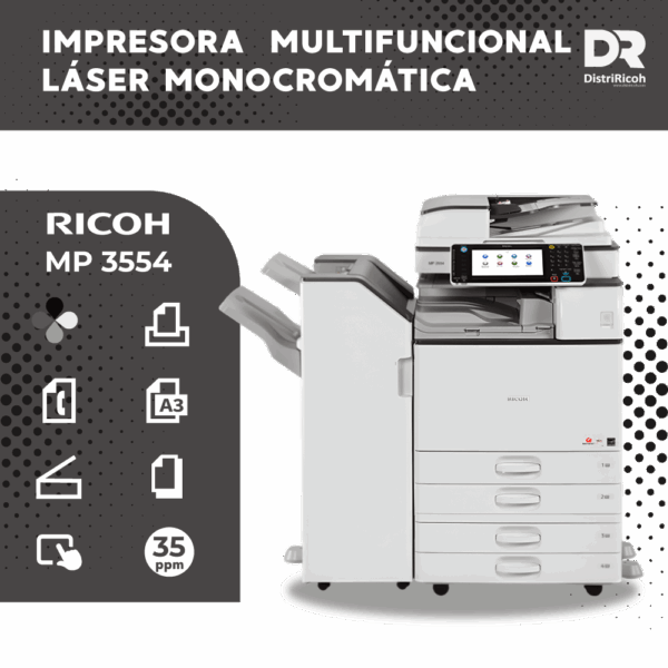 Ricoh MP 3554 con garantía de 12 meses Ricoh MP 3554 con garantía de 12 meses