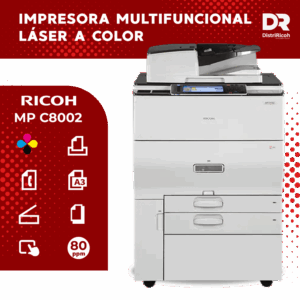 Ricoh MP C8002 con garantía de12 meses