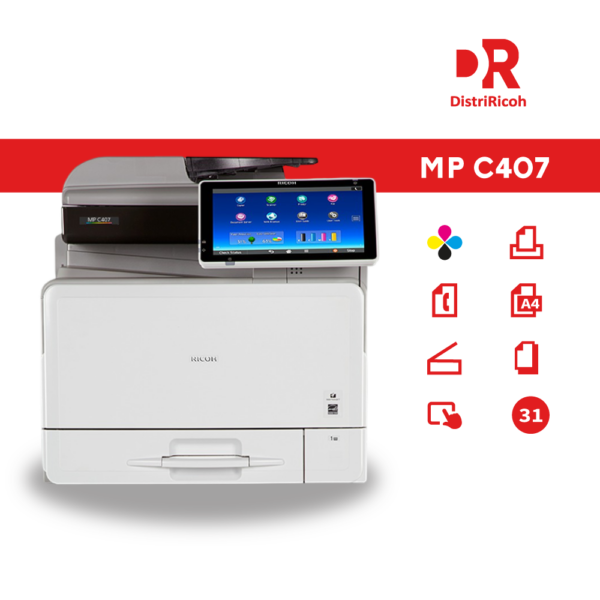 Ricoh MP C407 con garantía de 12 meses