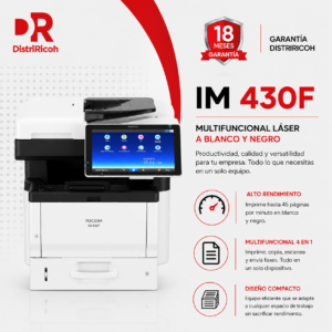 Impresora Multifuncional Láser Monocromática Ricoh IM 430F