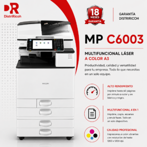 Impresora Multifuncional Láser a Color Ricoh MP C6003