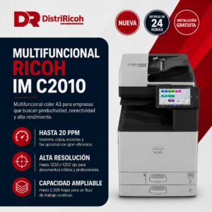 Ricoh IM C2010 | Multifuncional Láser a Color Nueva