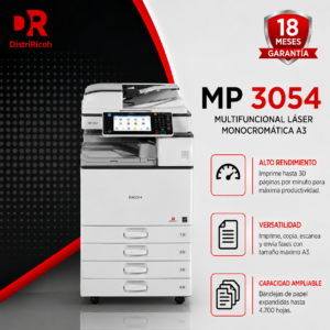 Multifuncional Láser Monocromática Ricoh MP 3054