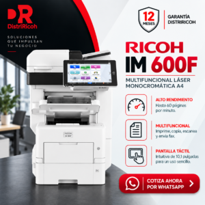Multifuncional Láser Ricoh IM 600F - Nueva